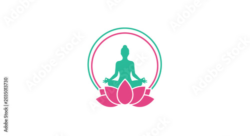 Meditating person in lotus position.