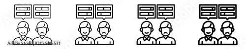 Bild auf Leinwand Team Conflict  Icon Set Different Style Collection