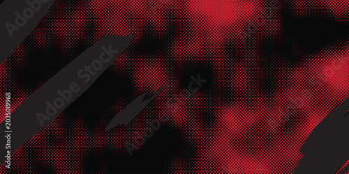 Bilde på lerret Dark combat military stealth pattern with bloody grid spots background eps10