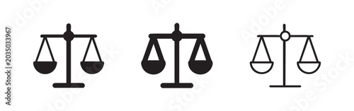 Slika na platnu Scales of Justice Law and Balance Icon