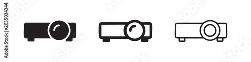 Tableau sur toile Digital Projector for Presentations Icon Set - Business and Cinema Symbol