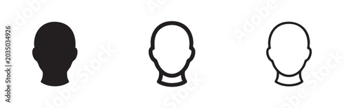 Φωτογραφία Head profile icon set
