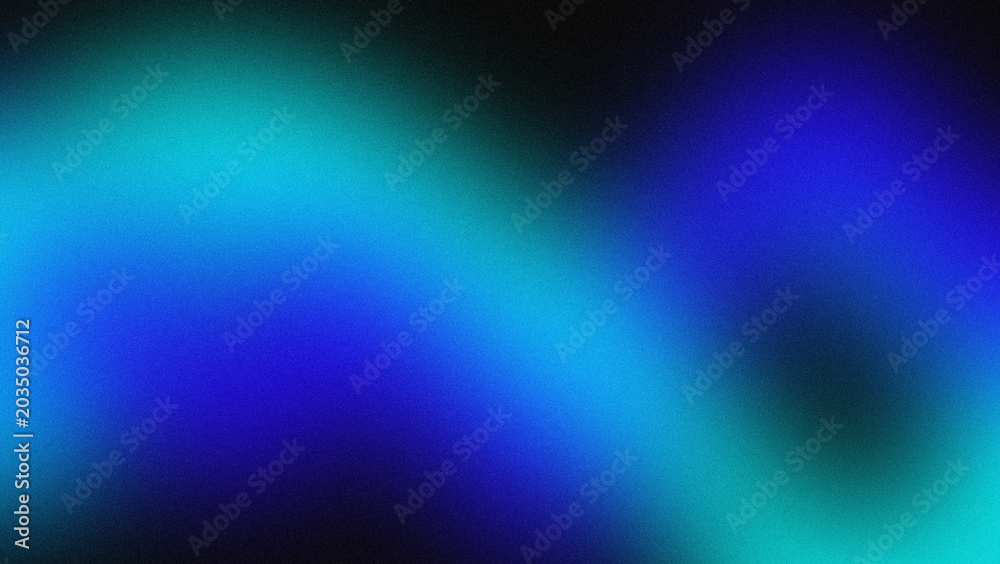 Fototapeta premium Vibrant abstract gradient background featuring smooth transitions of deep blue and bright teal colors with a soft grainy texture effect
