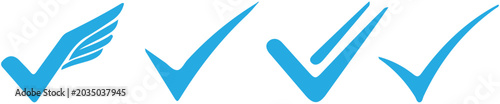 Photos blue check mark collection