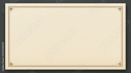 Elegant vintage paper background template with classic border and corner ornaments