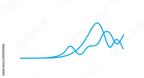 Abstract line graph showing data trends and analysis.
