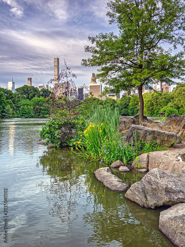 Central Park, New York City at the lake