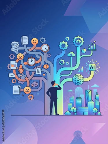 Business Digital Transformation from Manual Chaos to AI Efficiency