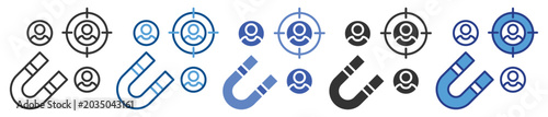 Photos Lead generation icon set multiple style collection