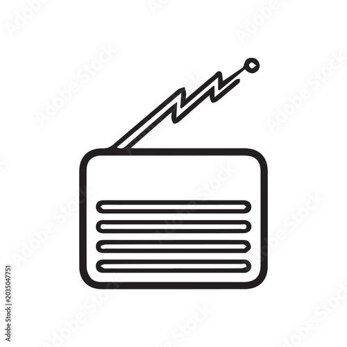 Foto Classic radio with antenna icon