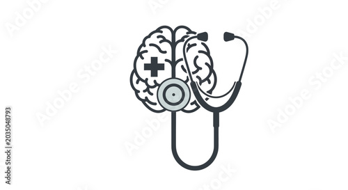 Medical Brain Health Concept Illustration.