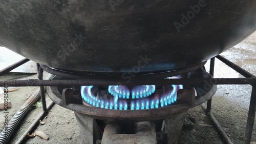cooking on the fire