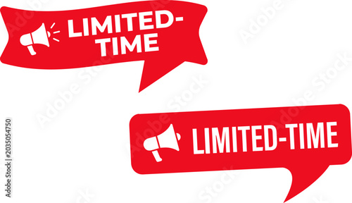 Foto Limited time offer speech bubbles