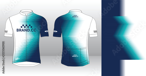 Modern Cycling Jersey Design Template for Custom Sublimation