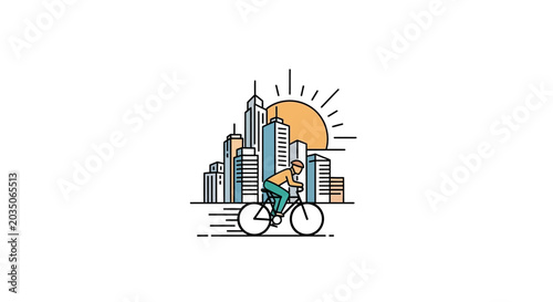 Person Riding a Bicycle Quickly.