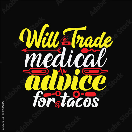 Εκτύπωση καμβά Will Trade Medical Advice for Wine 2