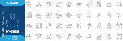 Fotografie Hygiene Icons set