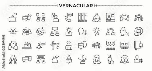 Foto Language icon set