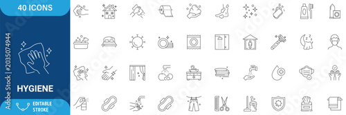 Fotografie Hygiene Icons set