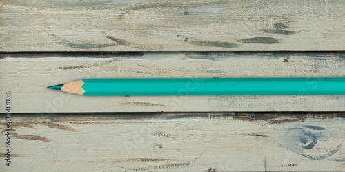 Bild auf Leinwand Gray wooden pencil  clipping path.
