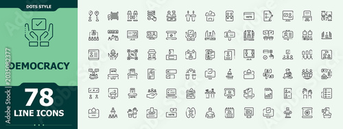 Foto Democracy modern icon set