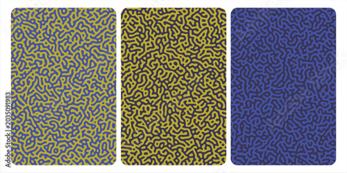 Foto Eye catching reaction diffusion background set with vibrant organic line pattern