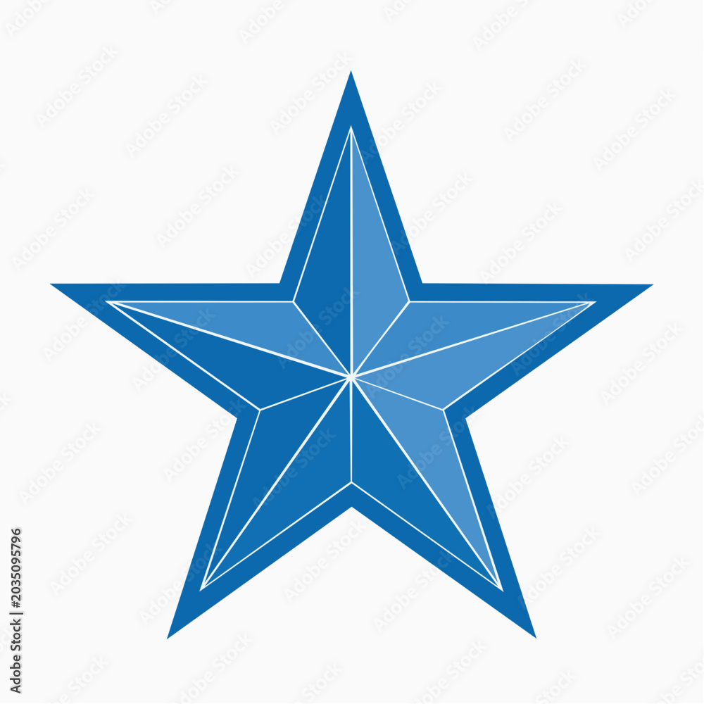Fototapeta premium Blue Star Icon
