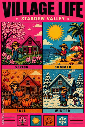 Stardew Valley Village Life PopArt