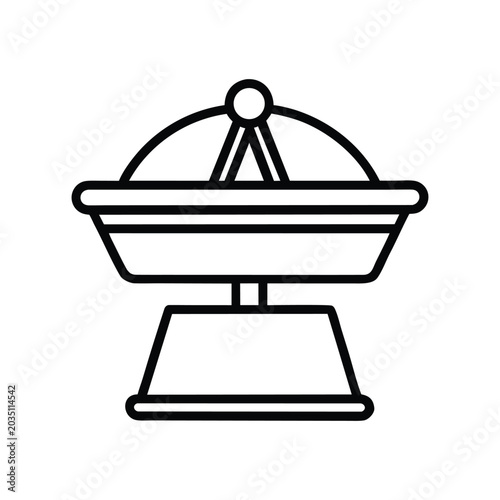 Weight scale for a grocery shop