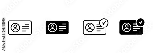 Cuadro en lienzo Identity card set
