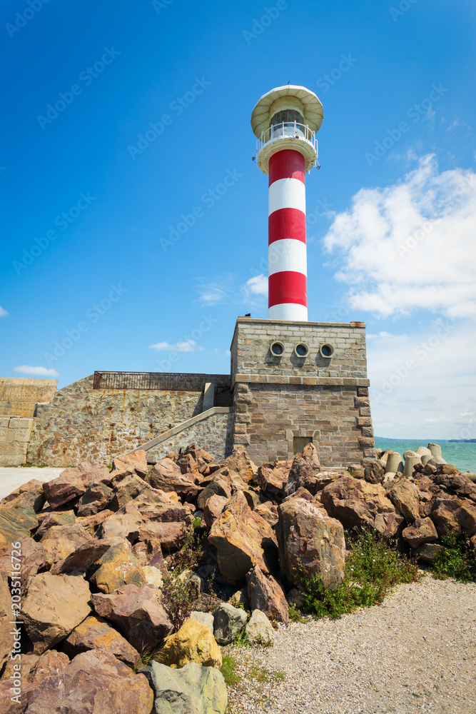 Obraz premium The lighthouse of Burgas at the city port