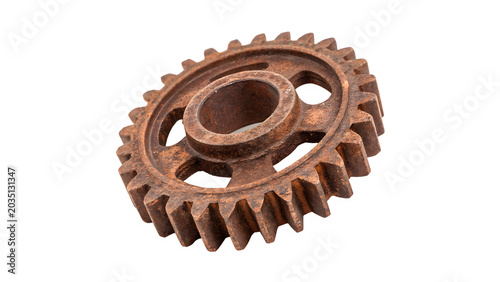 Tableau sur toile Old vintage rusty metal industrial gear wheel sprocket for professional engineer