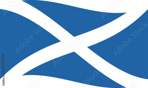Quadro su tela Stylized wavy scotland flag