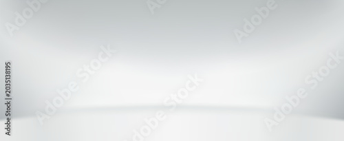 White limbo background with soft gradient. Minimalist backdrop in neutral tones. Empty space for showcasing product.