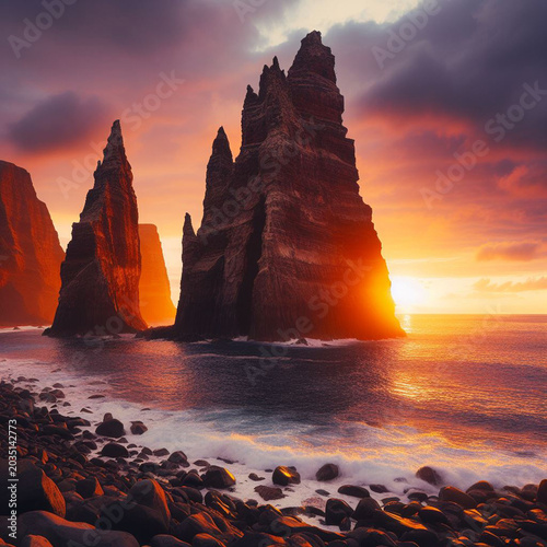 sunset at the beach
