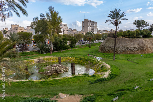 Fotografie Scenic view of medieval Venetian fortification bastion wall in Nicosia