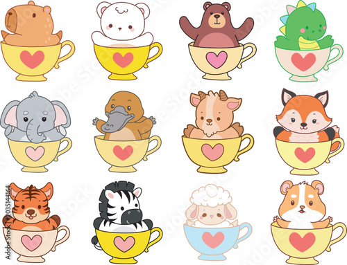 Seamless design for background of random animals 