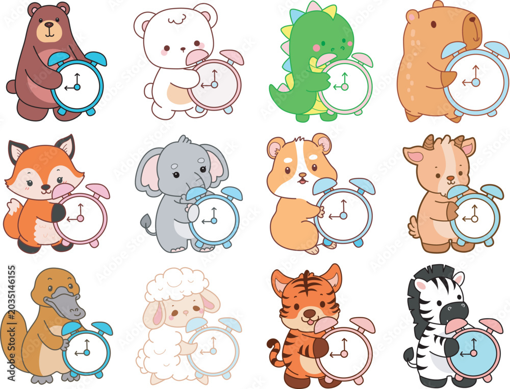 Fototapeta premium Seamless design for background of random animals 