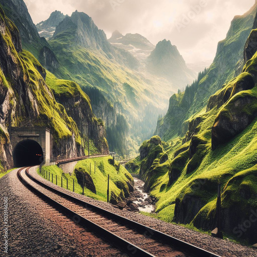 railway in the mountains