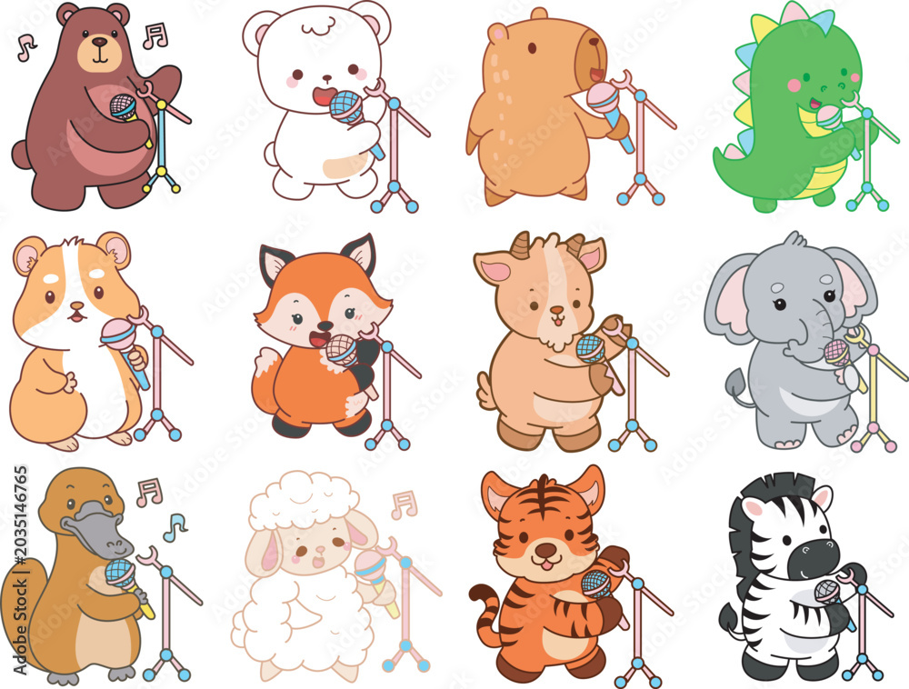 Fototapeta premium Seamless design for background of random animals 