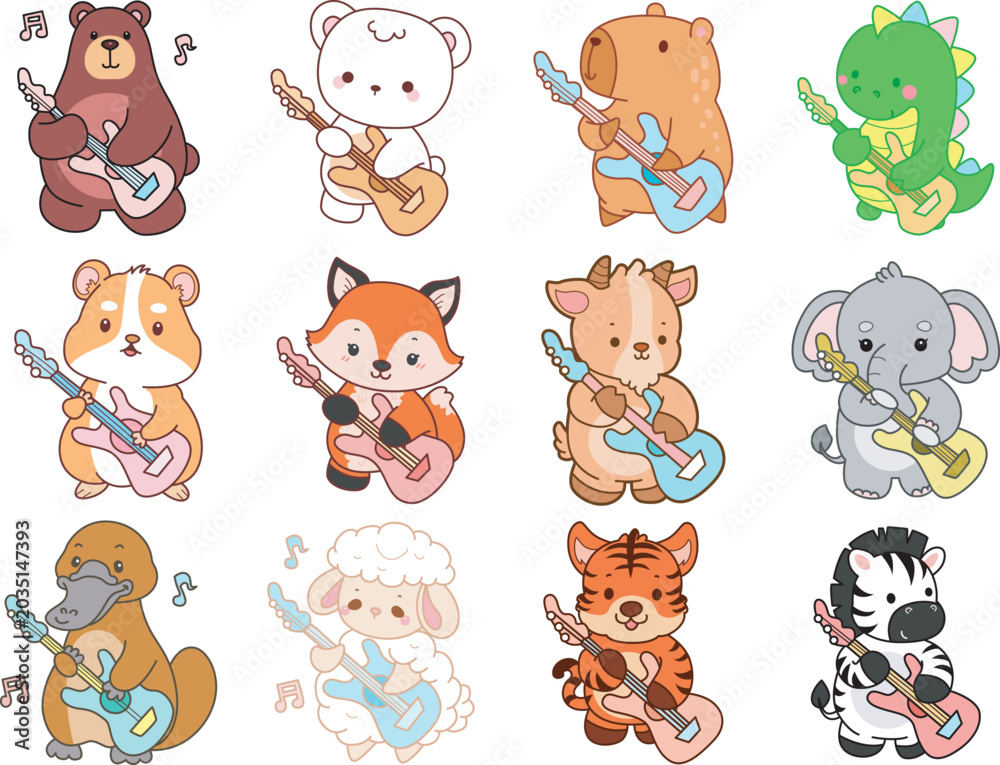 Fototapeta premium Seamless design for background of random animals 