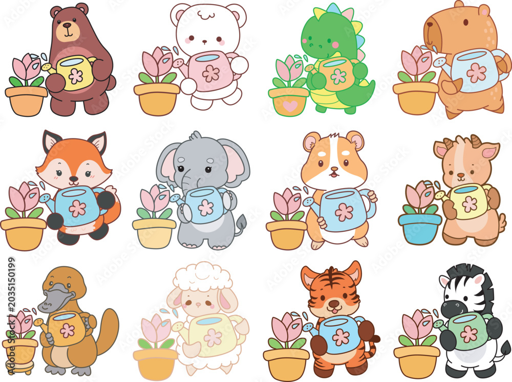 Obraz premium Seamless design for background of random animals 