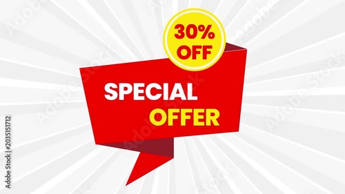 30 Percent Off Sale Promotion Animation Motion Graphic