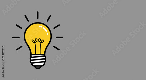 Schilderij op canvas Bright light bulb idea, innovation concept - vector illustration with glowing fi