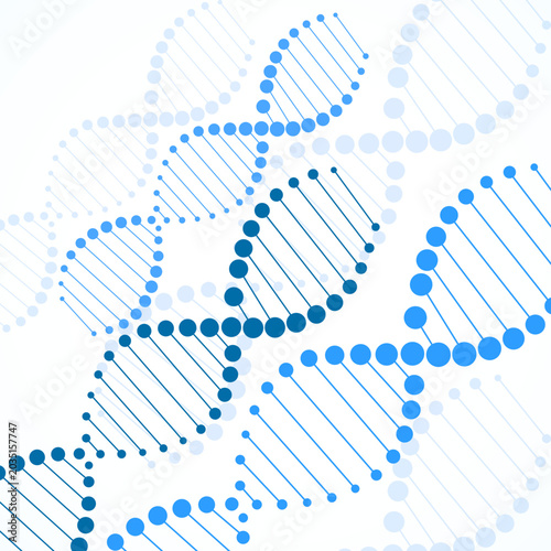 DNA spiral isolated on white background, human genetic symbol