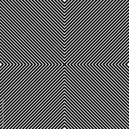 Seamless pattern with symmetric geometric ornament. Wallpaper of lines. Vector illustration