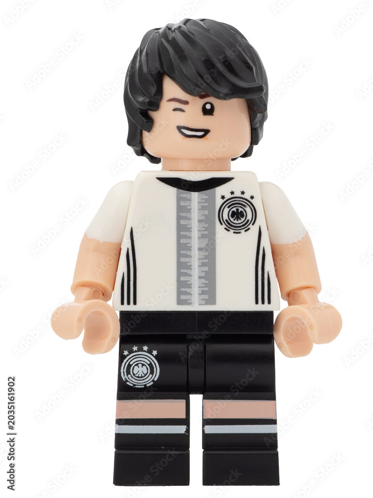 Obraz premium Dortmund - Deutschland 26. Mai 2026 - Lego Minifigure lustiger Fussballer