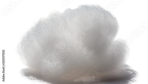 Foto Fluffy white cotton ball soft texture, isolated on transparent background