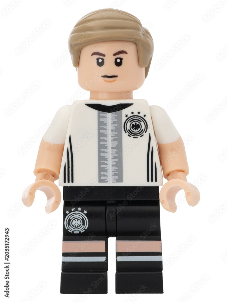 Obraz premium Dortmund - Deutschland 26. Mai 2026 - Lego Minifigure deutscher Fussballer