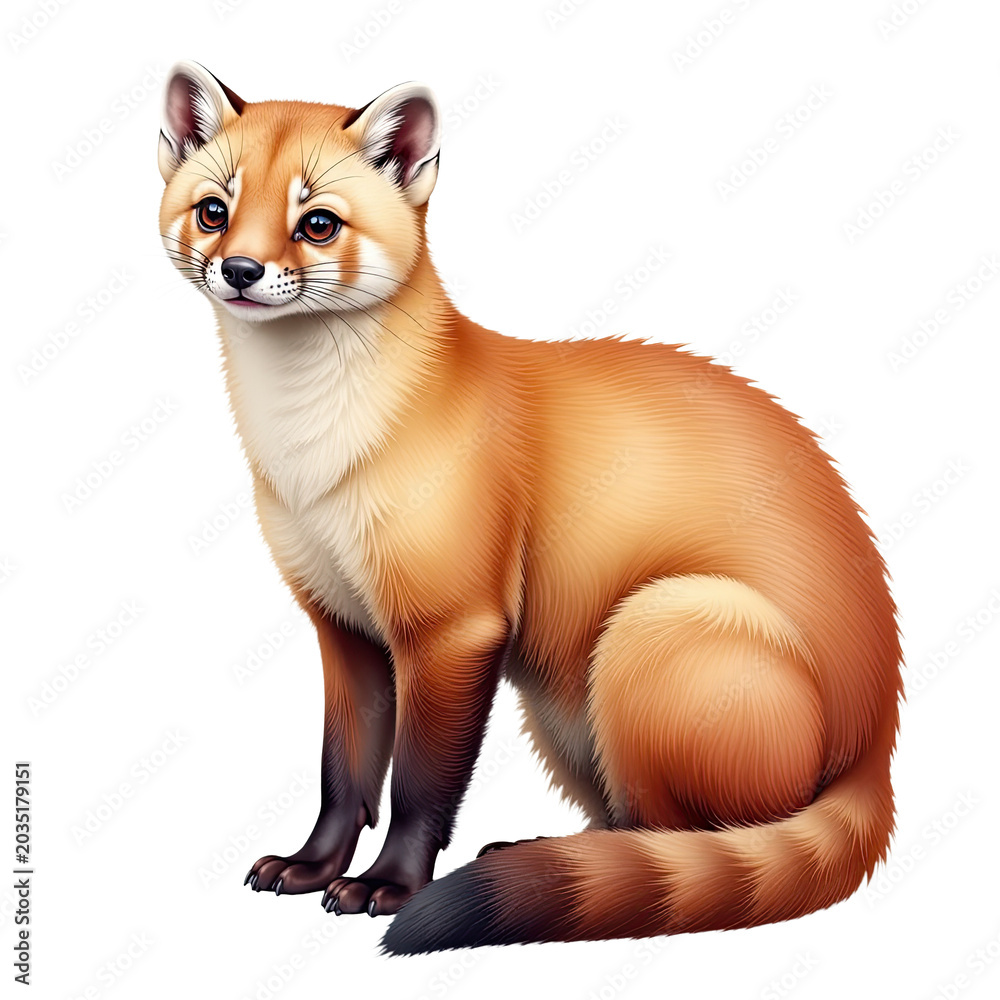 Obraz premium A close-up shot of a red fox sitting and looking directly at the camera